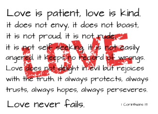 Image result for 1 corinthians 13: 4-8